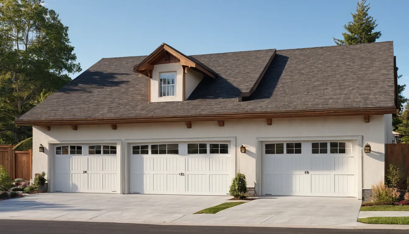 Attached garage with a residential door on a Aurora home